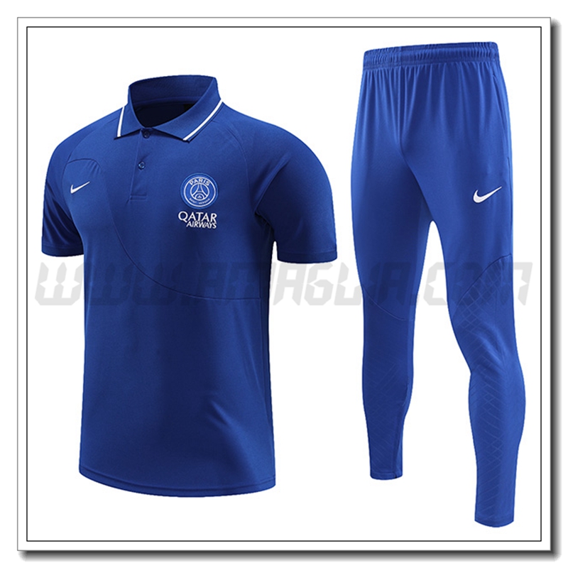 KIT Maglia Polo PSG + Pantaloni Blu 2022 2023
