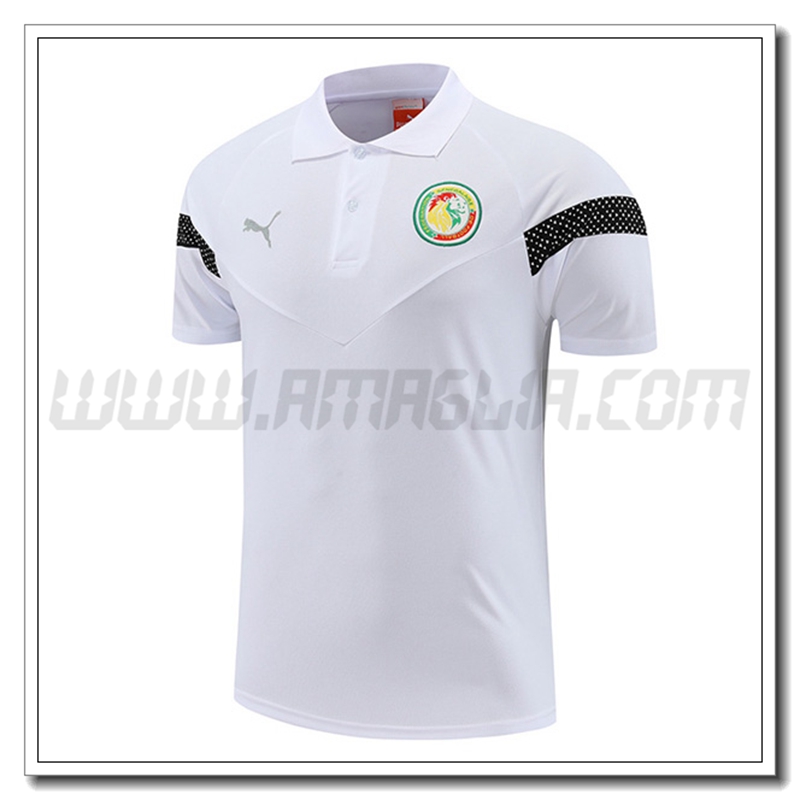 Maglia Polo Senegal Bianco 2022 2023
