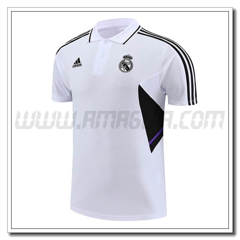 Maglia Polo Real Madrid Bianco 2022 2023