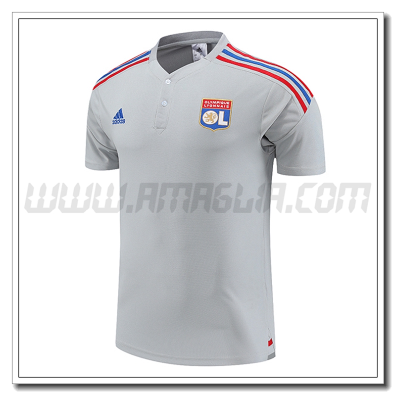 Maglia Polo Lyon Grigio 2022 2023