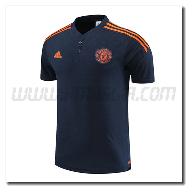 Maglia Polo Manchester United Blu Scuro 2022 2023