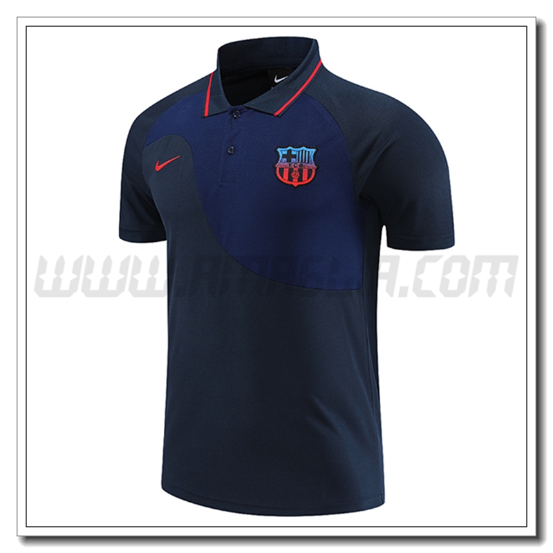 Maglia Polo FC Barcellona Blu Marino 2022 2023