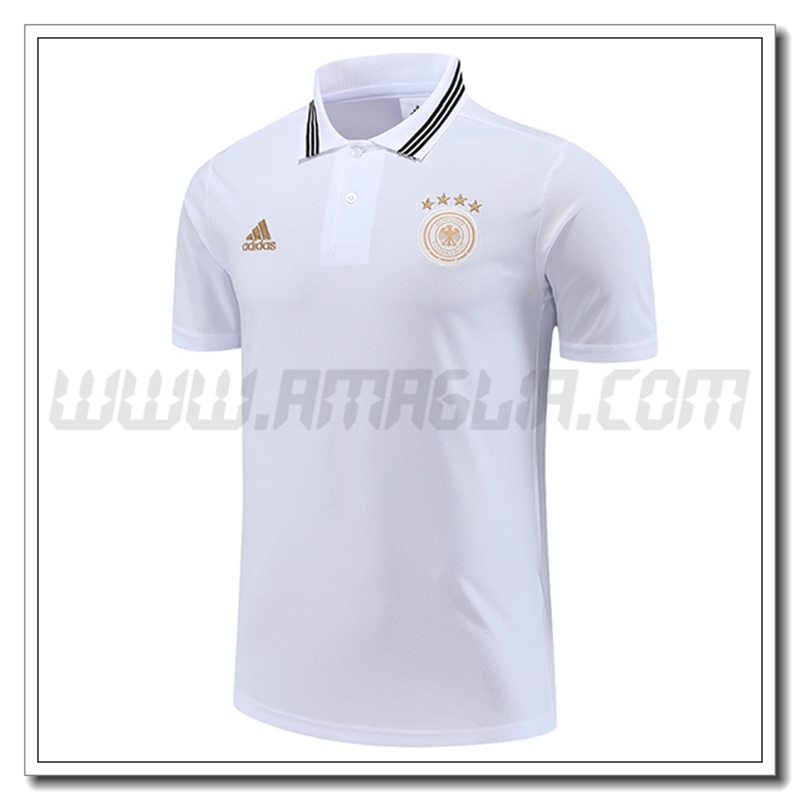 Maglia Polo Germania Bianco 2022 2023