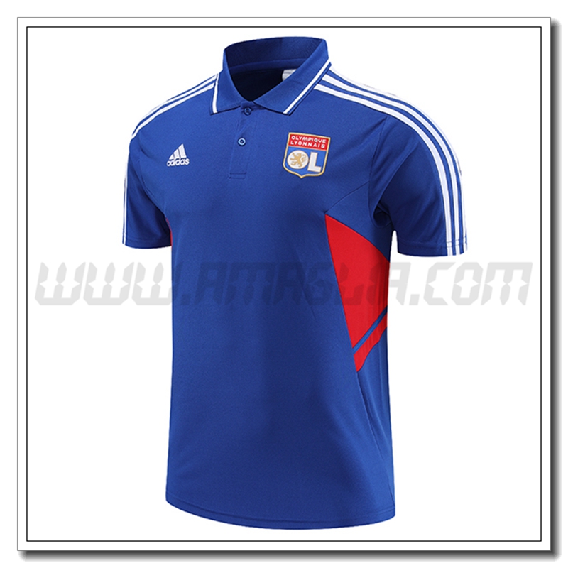Maglia Polo Lyon Blu 2022 2023