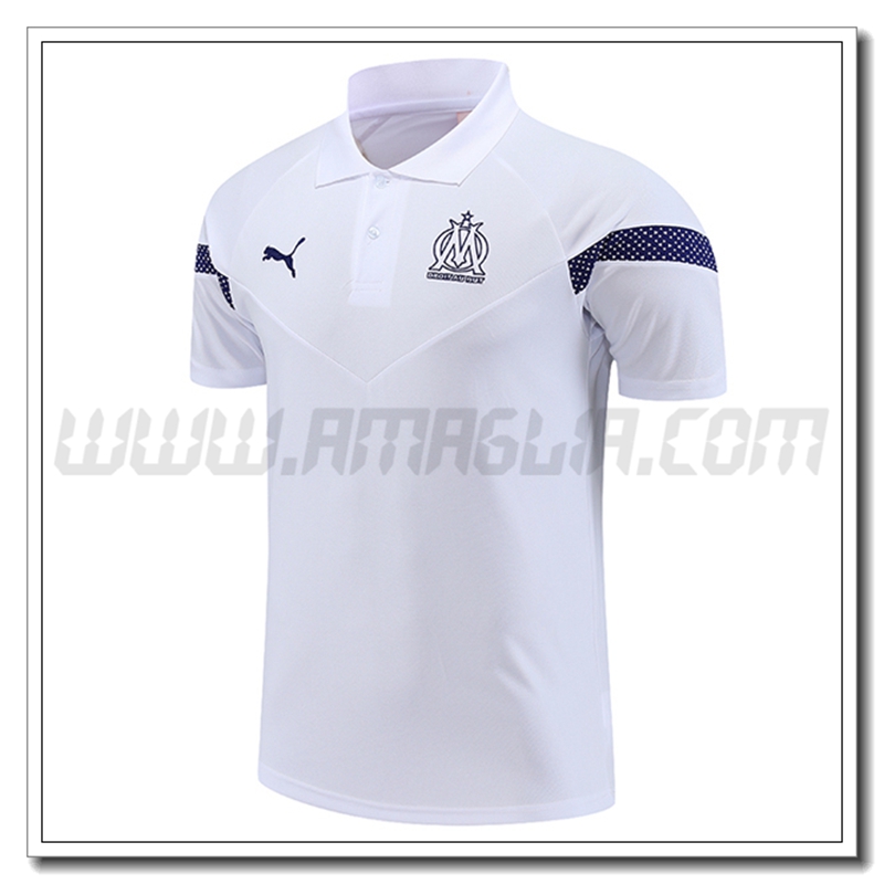 Maglia Polo Marsiglia Bianco 2022 2023
