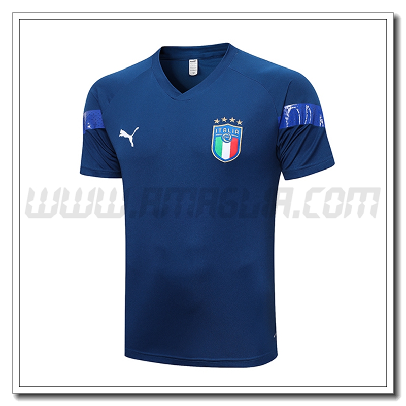 Maglia Allenamento Italia Blu Marino 2022 2023