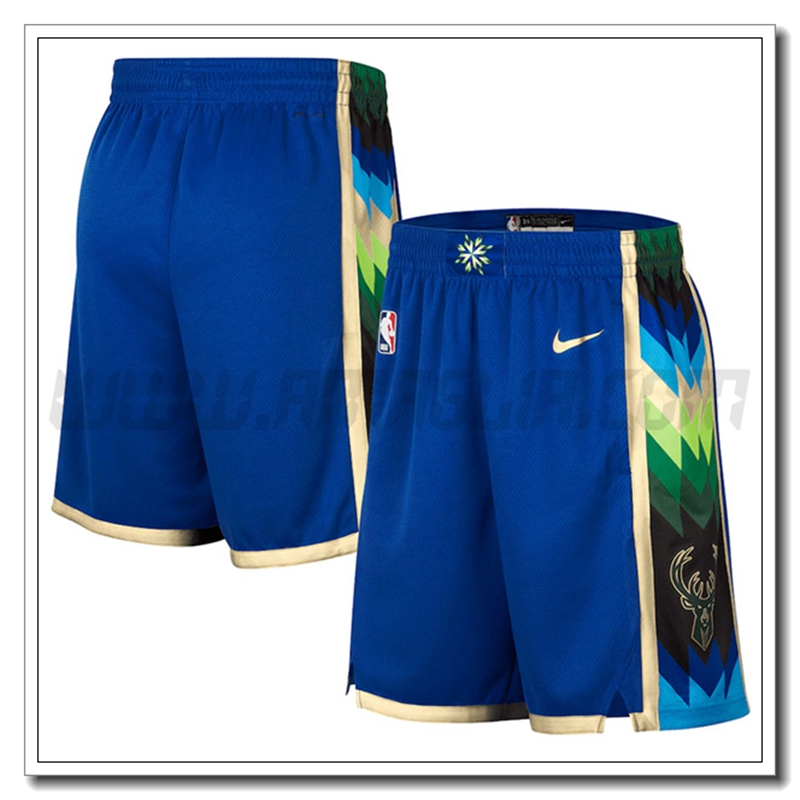Pantaloncini NBA Milwaukee Bucks Blu