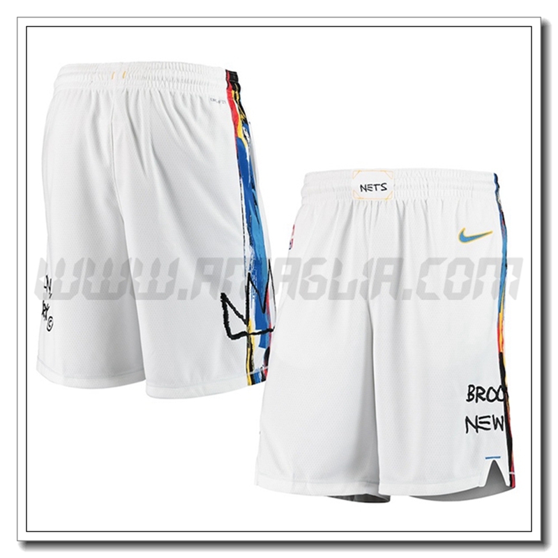 Pantaloncini NBA Brooklyn Nets Bianco