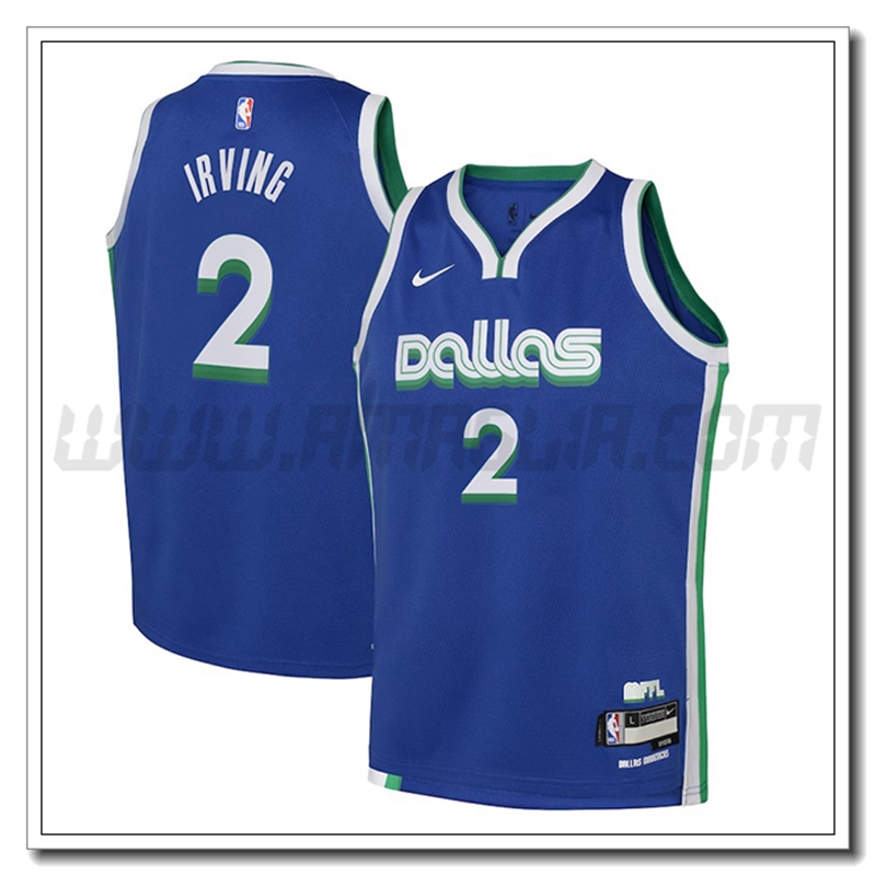 Maglia Dallas Mavericks (IRVING #2) 2022/23 Blu Edizione Città