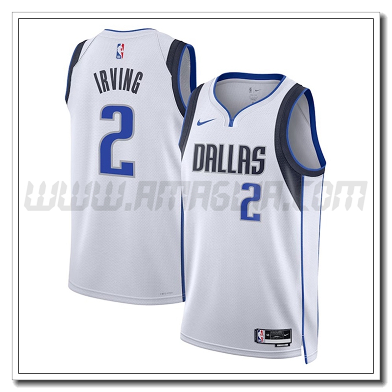 Maglia Dallas Mavericks (IRVING #2) 2022/23 Bianco Edizione dell'Associazione