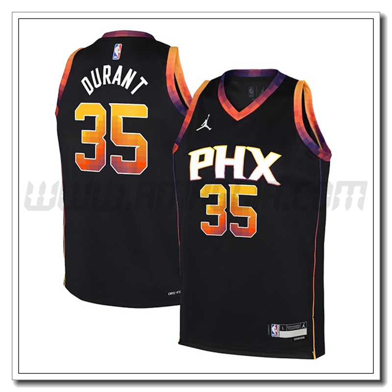 Maglia Phoenix Suns (DURANT #35) 2022/23 Nero Edizione Dichiarazione