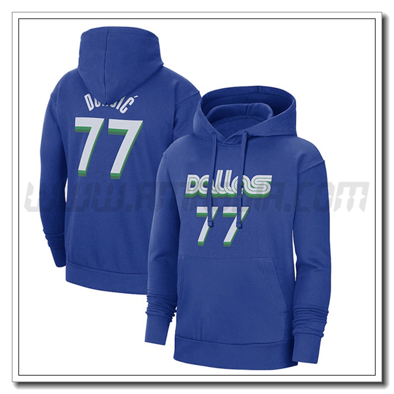 Felpa Allenamento Cappuccio Dallas Mavericks Blu Marino 2023