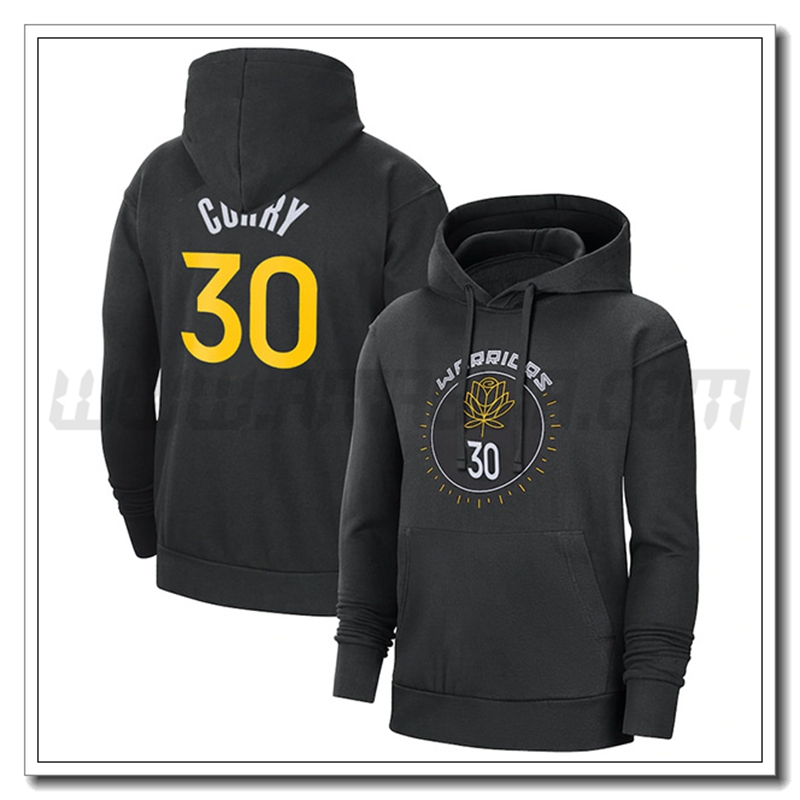 Felpa Allenamento Cappuccio Golden State Warriors Nero 2023