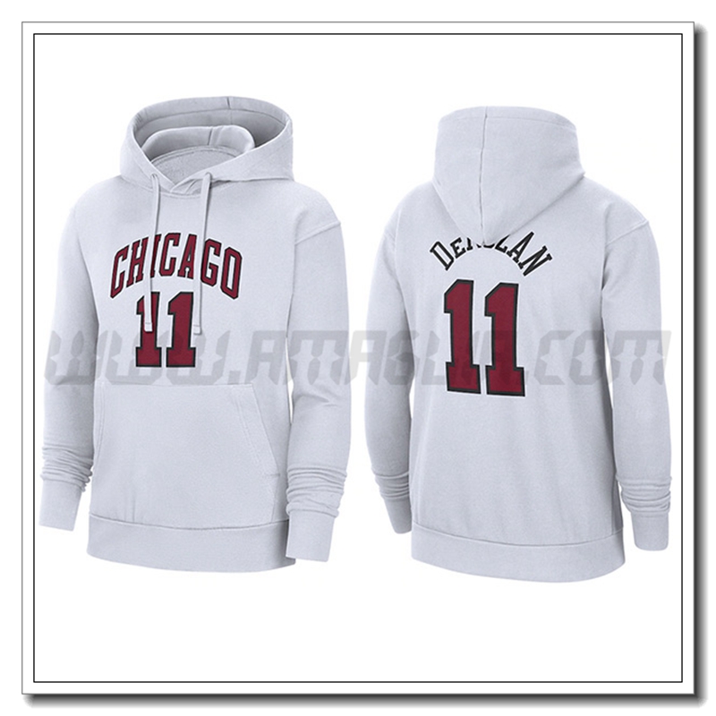Felpa Allenamento Cappuccio Chicago Bulls Bianco 2023