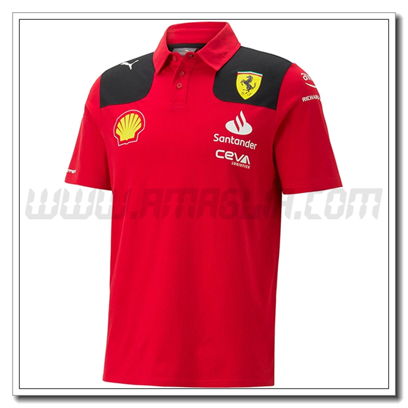 Maglia Polo F1 Scuderia Ferrari Team GIALLO 2023