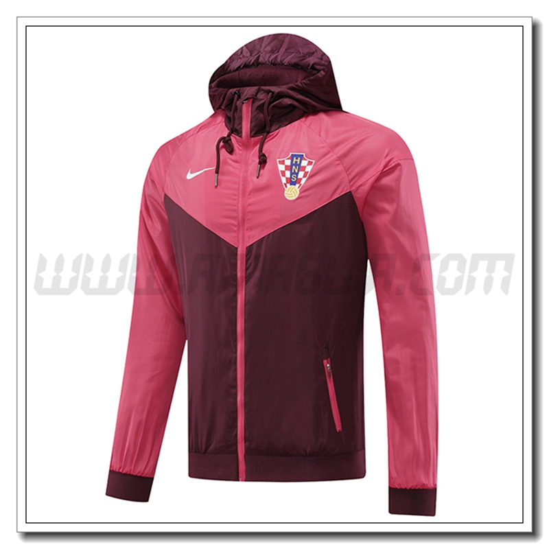 Giacca a Vento Croatie Rosa 2022 2023