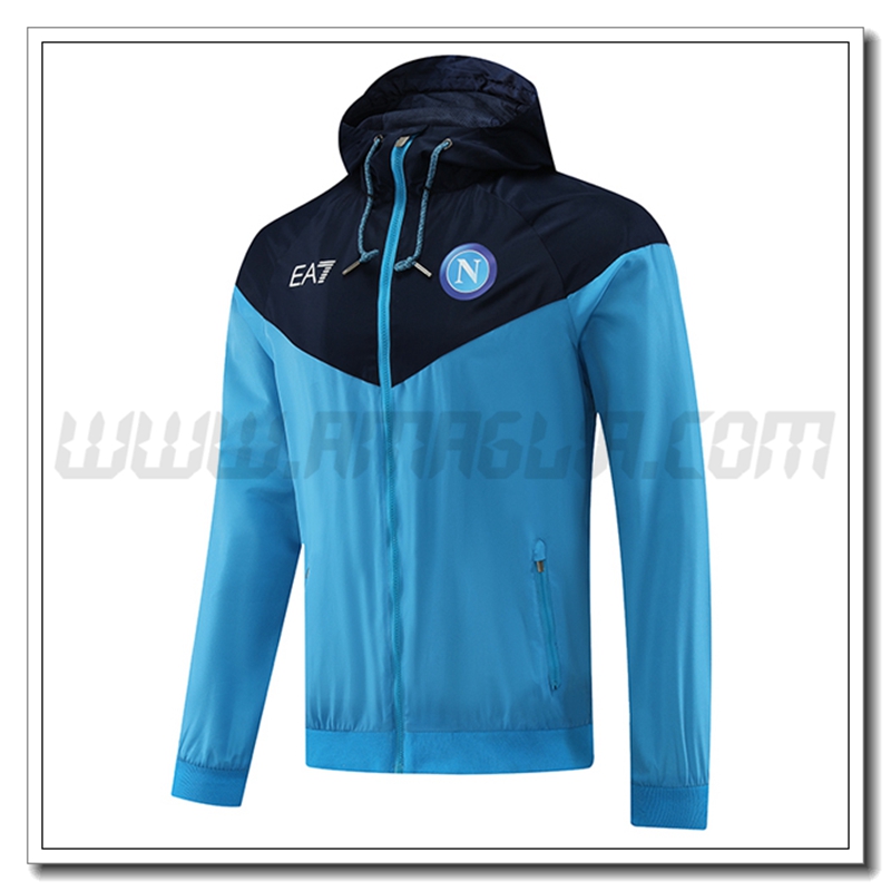Giacca a Vento Napoli Azzurro 2022 2023
