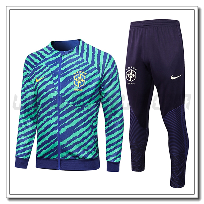 Tuta Allenamento Giacca Brasile Verde 2022 2023