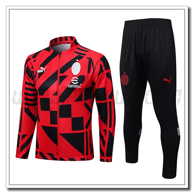 Tuta Allenamento Giacca AC Milan Rosso 2022 2023
