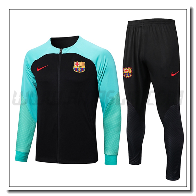 Tuta Allenamento Giacca FC Barcellona Nero 2022 2023