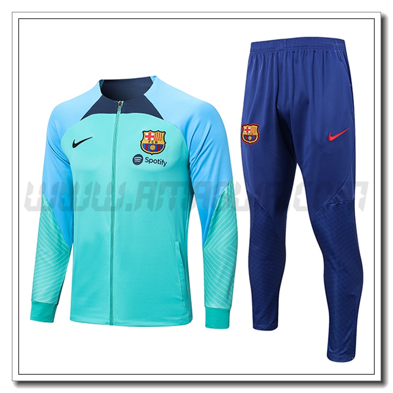 Tuta Allenamento Giacca FC Barcellona Verde 2022 2023