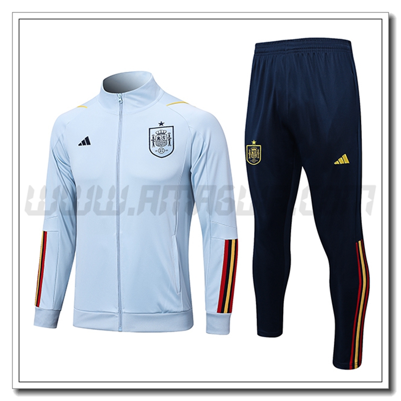 Tuta Allenamento Giacca Spagna Azzurro 2022 2023