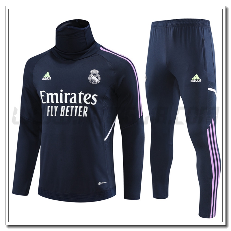 Tuta Allenamento Real Madrid Collo alto Blu Marino 2022 2023