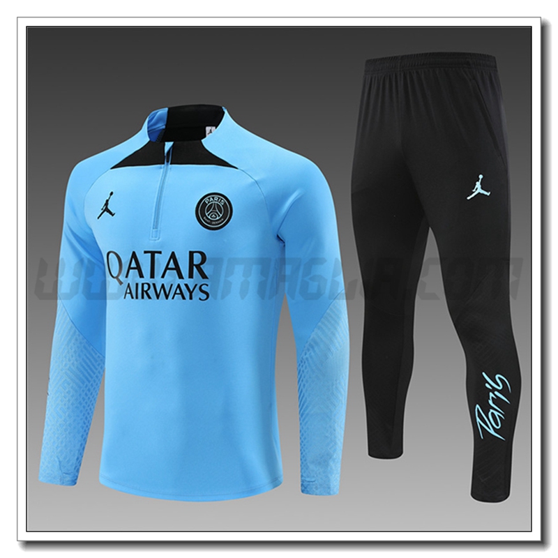 Tuta Allenamento PSG Jordan Bambino Blu Scuro 2022 2023