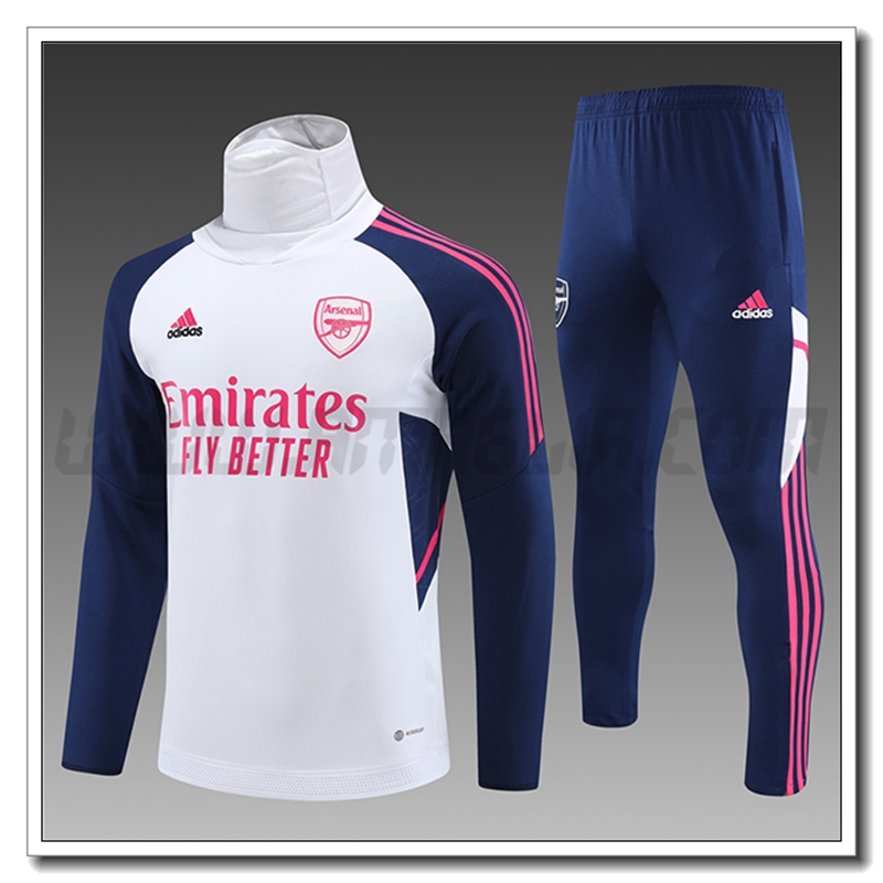 Tuta Allenamento Arsenal Collo alto Bambino Bianco 2022 2023
