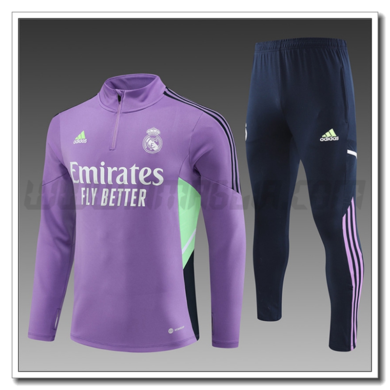 Tuta Allenamento Real Madrid Bambino Viola 2022 2023