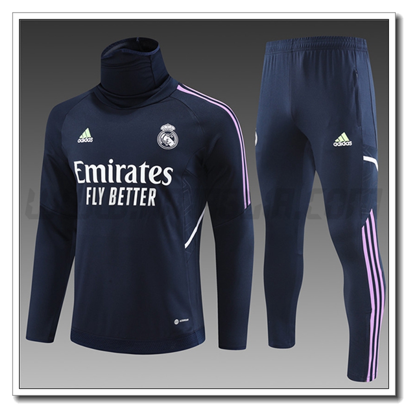 Tuta Allenamento Real Madrid Collo alto Bambino Blu Marino 2022 2023
