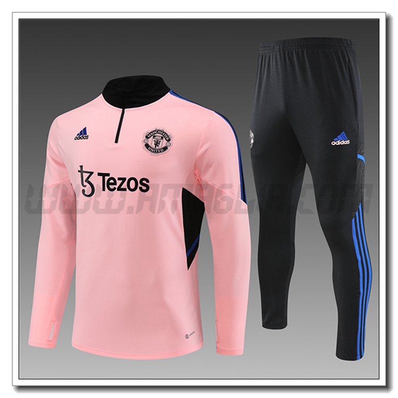 Tuta Allenamento Manchester United Bambino Rosa 2022 2023