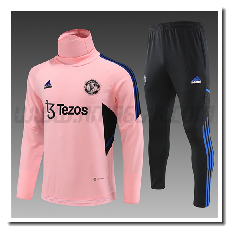 Tuta Allenamento Manchester United Collo alto Bambino Rosa 2022 2023
