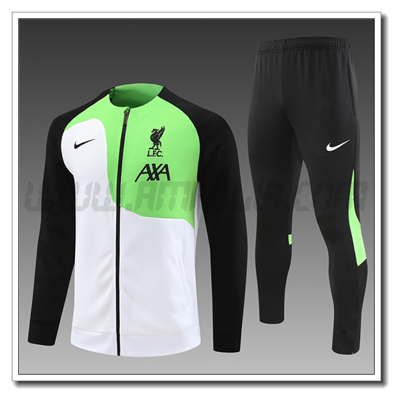 Tuta Allenamento Giacca FC Liverpool Bambino Bianco 2022 2023
