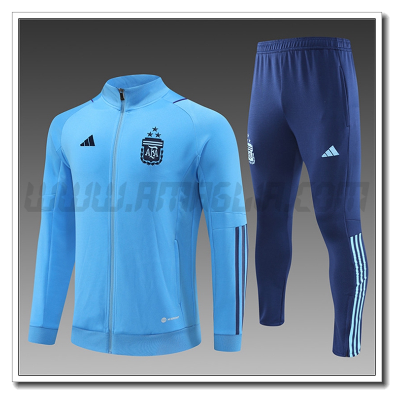 Tuta Allenamento Giacca Argentina Bambino Azzurro 2022 2023
