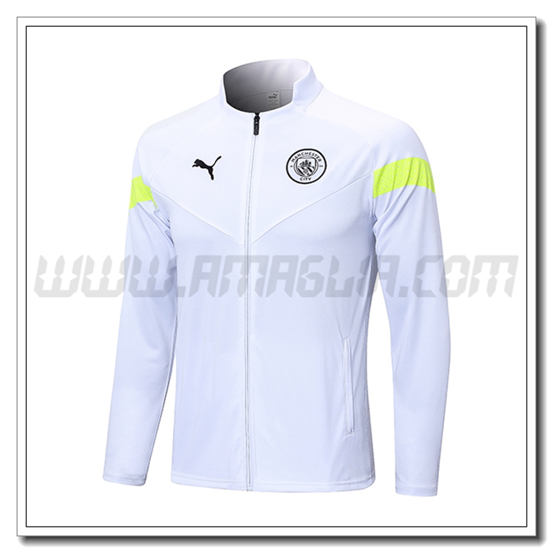 Giacca Calcio Manchester City Bianco 2022 2023