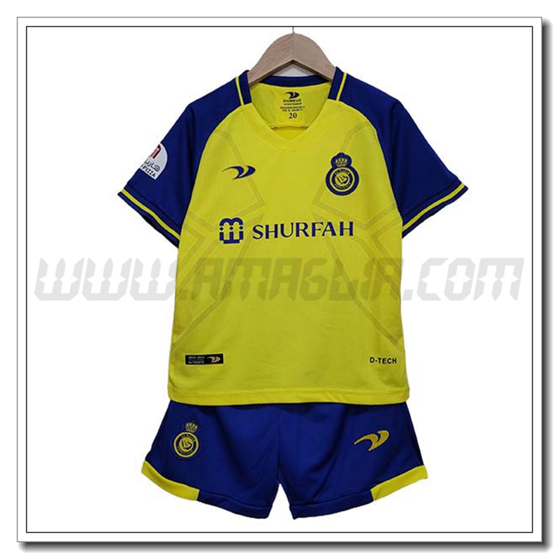 Kit Maglia Al-Nassr Bambino Prima 2022 2023