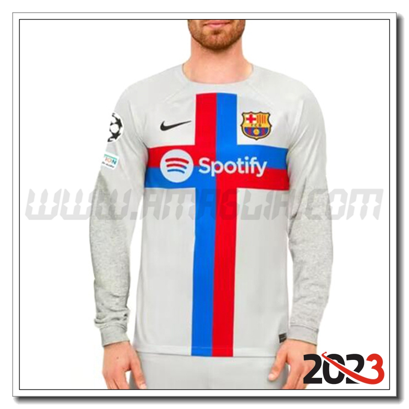 Terza Maglia FC Barcellona Manica lunga 2023 2024