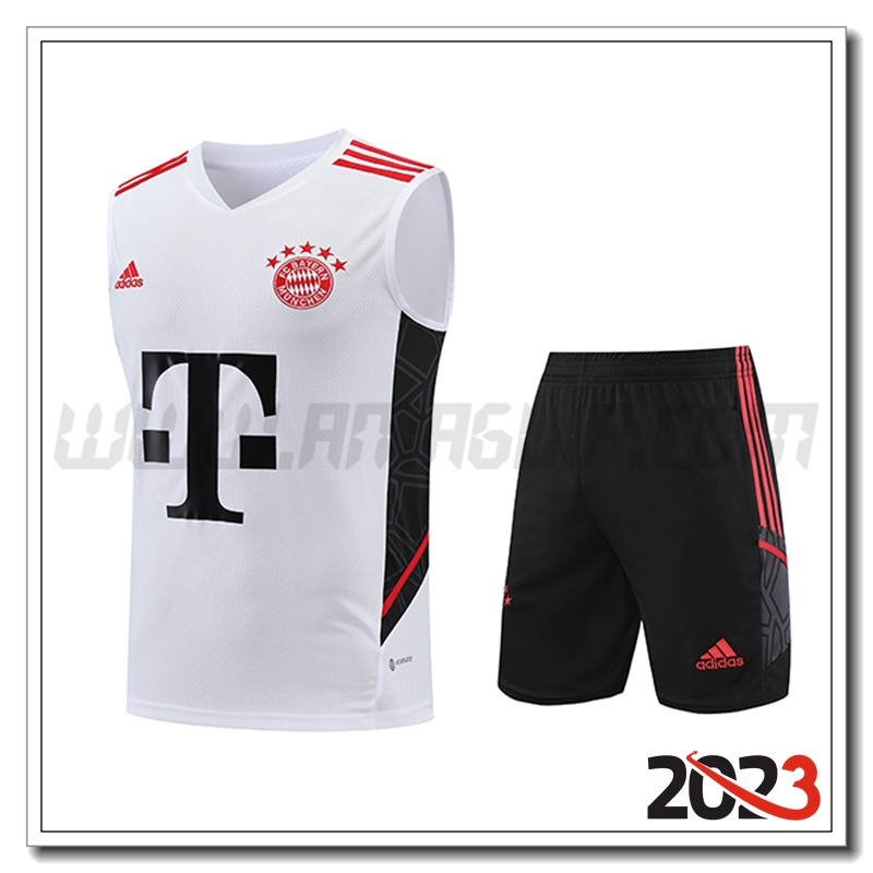 Canotta da Allenamento + Pantaloncini Bayern Monaco Bianco 2023 2024