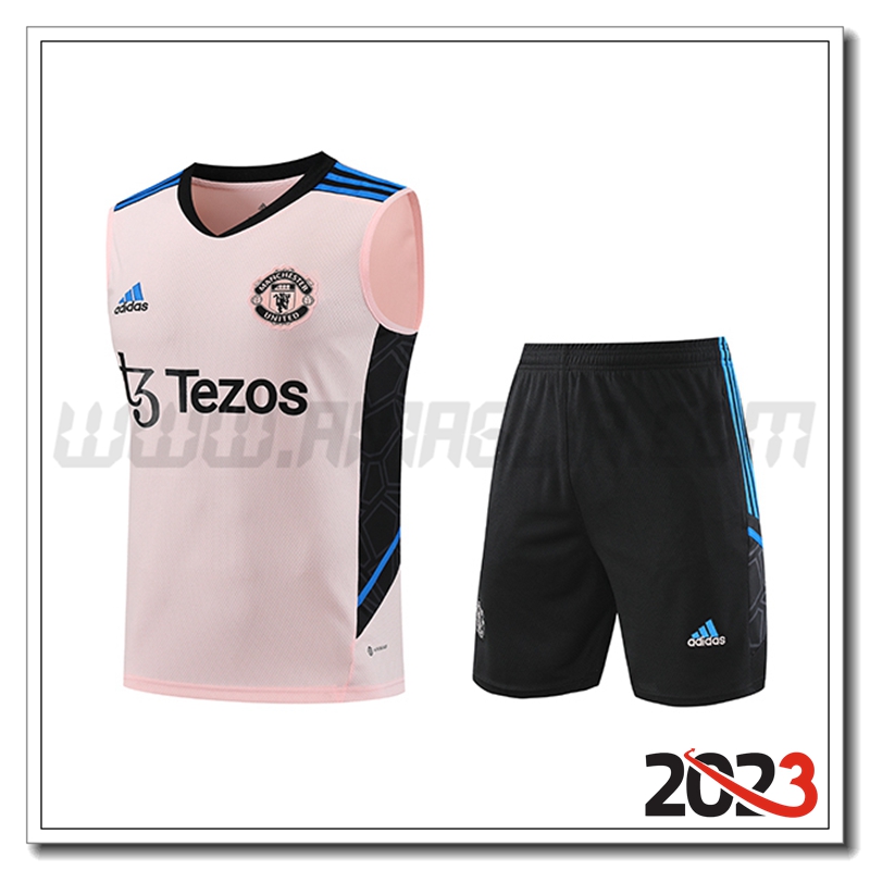Canotta da Allenamento + Pantaloncini Manchester United Arancia 2023 2024