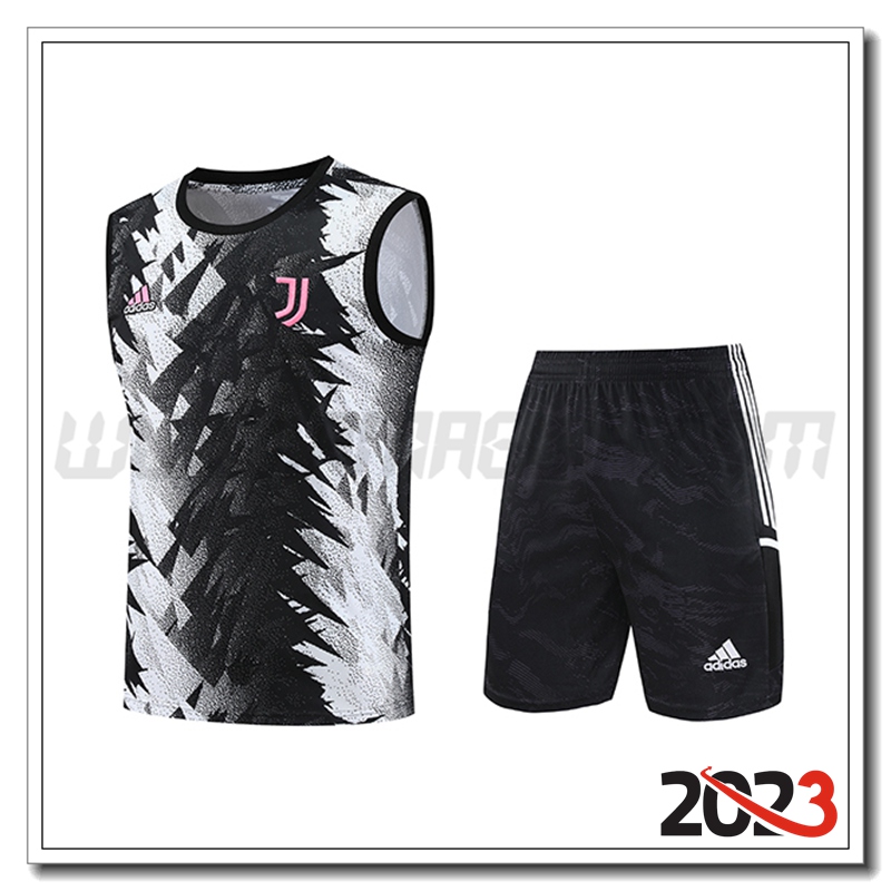 Canotta da Allenamento + Pantaloncini Juventus Nero/Bianco 2023 2024