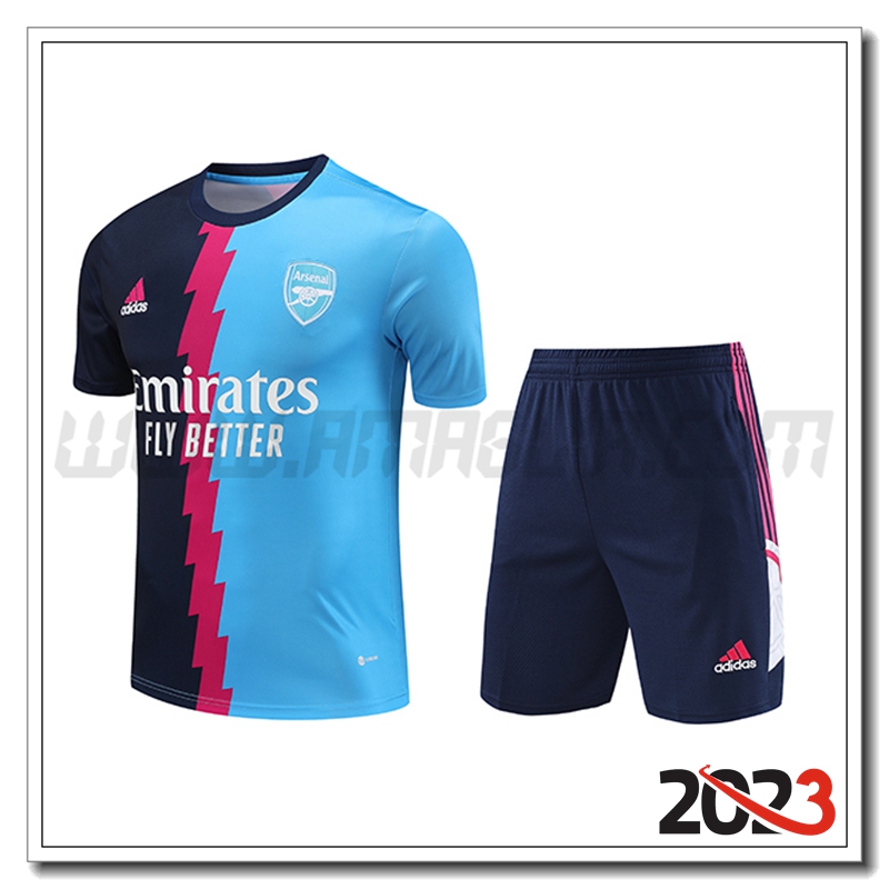 KIT Maglia Allenamento + Pantaloncini Arsenal Blu 2023 2024