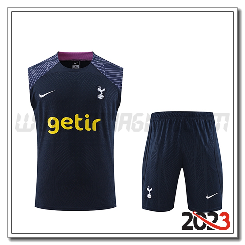 Canotta da Allenamento + Pantaloncini Tottenham Hotspur Blu Marino 2023 2024
