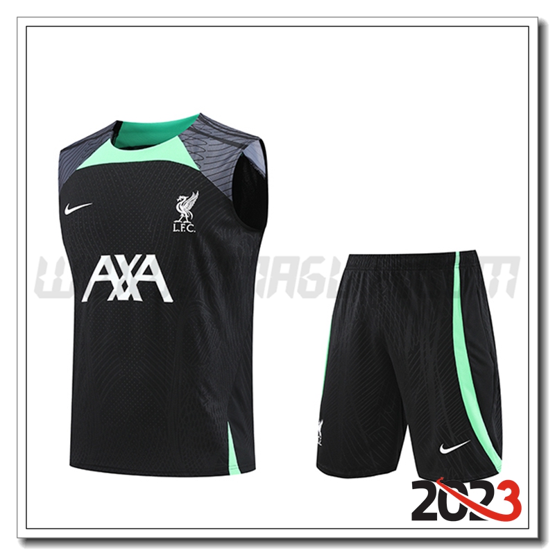 Canotta da Allenamento + Pantaloncini FC Liverpool Nero 2023 2024