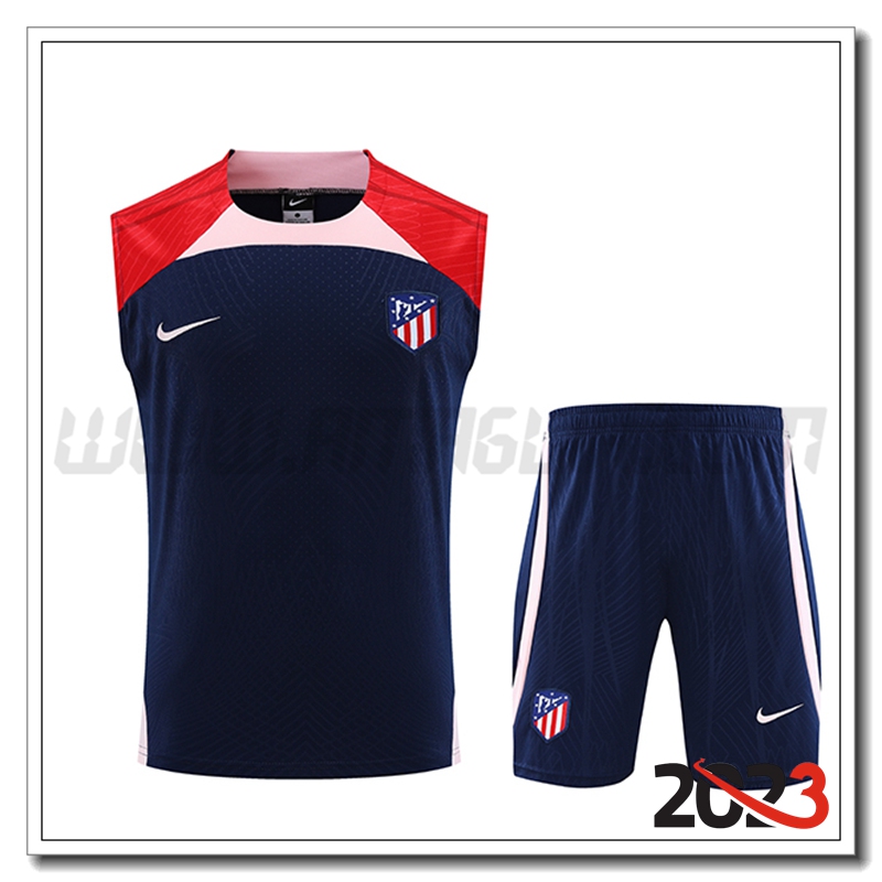 Canotta da Allenamento + Pantaloncini Atletico Madrid Blu Marino 2023 2024