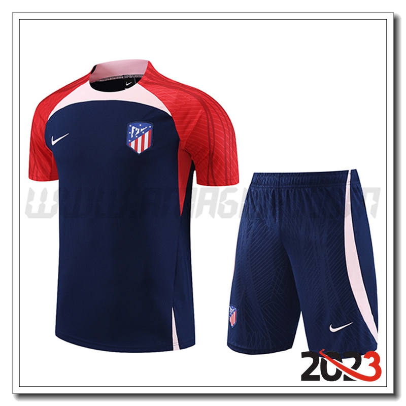 KIT Maglia Allenamento + Pantaloncini Atletico Madrid Blu Marino 2023 2024