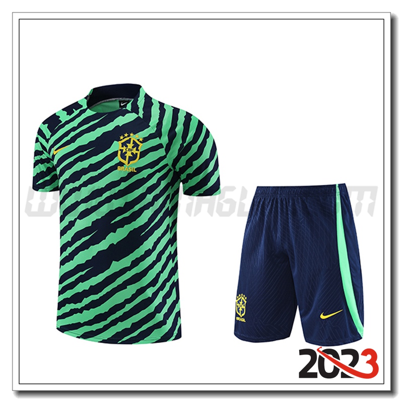 KIT Maglia Allenamento + Pantaloncini Brasile Verde 2023 2024