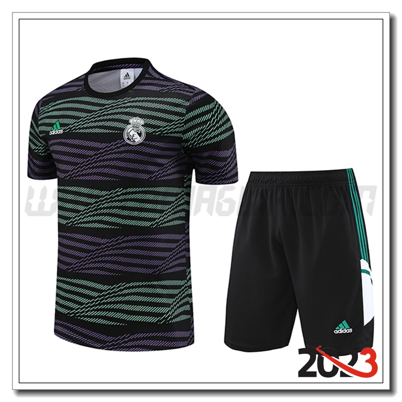 KIT Maglia Allenamento + Pantaloncini Real Madrid Verde 2023 2024