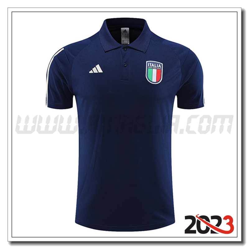 Maglia Polo Italia Blu Marino 2023 2024