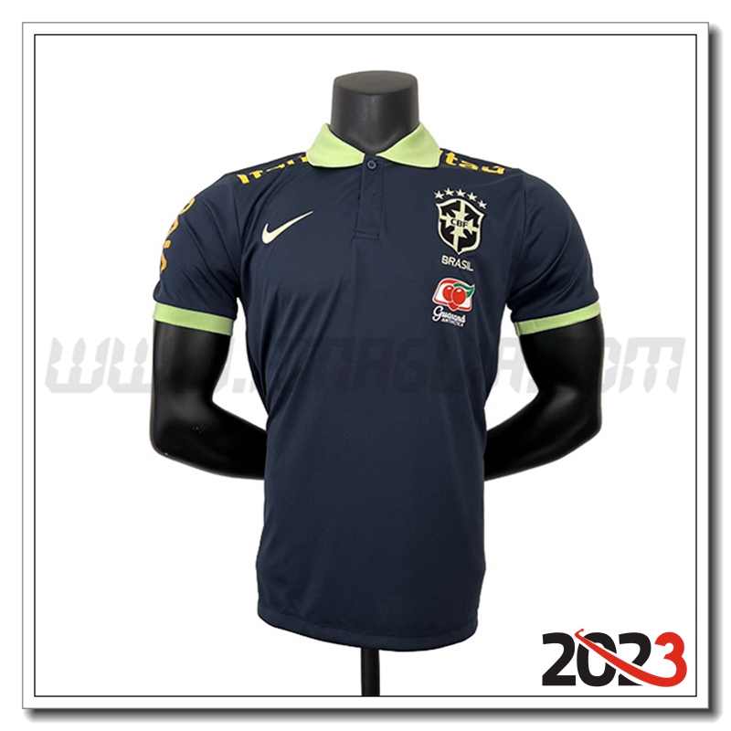 Maglia Polo Brasile Blu Marino 2023 2024